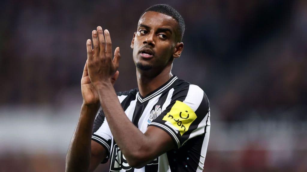 Alexander Isak, Newcastle United striker, in his team kit.