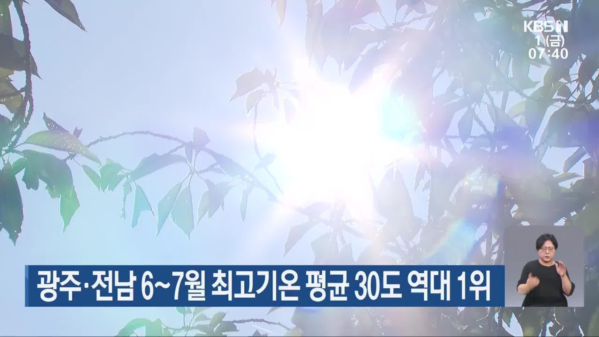 Blazing sunlight filters through leaves, symbolizing the unprecedented extreme heat in Gwangju.