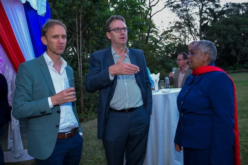 Diplomatic representatives discussing regional infrastructure and development projects in Kenya.