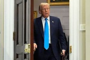 Former President Donald Trump, central to the U.S. administration's new tariffs against Canada.