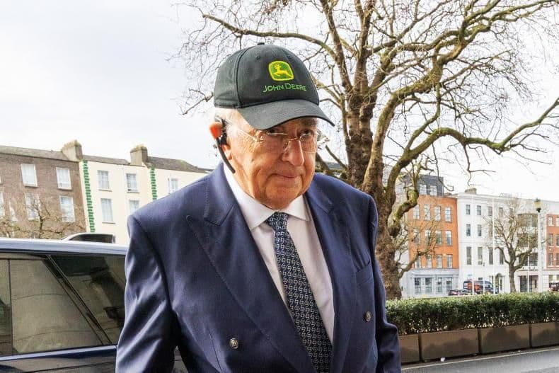 John Magnier, a central figure in the Barne Estate bidding controversy, wearing a John Deere cap.