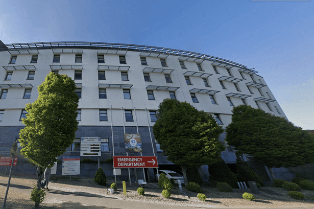 L'extérieur de l'hôpital universitaire de Cork, où Féile a été soignée après son accident.