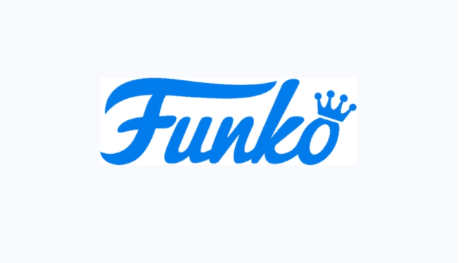 Logo bleu de Funko avec une couronne.