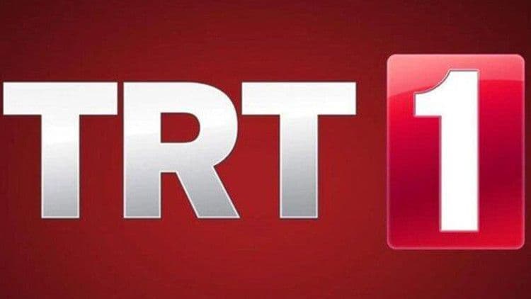 Logo de TRT 1 sur fond rouge, représentant la chaîne de télévision publique turque.