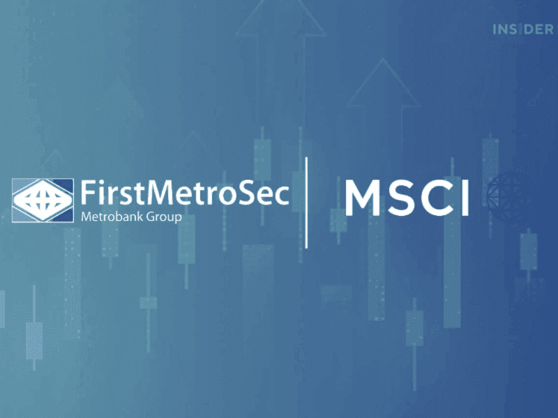 Logos de FirstMetroSec et MSCI sur fond de graphiques boursiers, illustrant la diversification financière et la reconnaissance des marchés.
