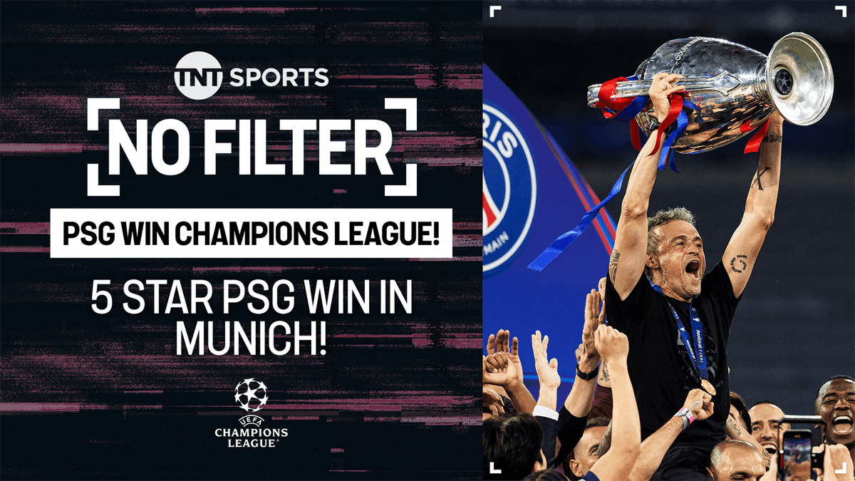 Luis Enrique et les joueurs du PSG célèbrent leur victoire en Ligue des Champions, symbolisant la gloire et l'épuisement du champion.