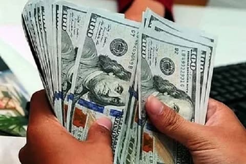 Mains tenant des billets de dollars américains, illustrant l'impact des tarifs douaniers américains sur le marché du poivre vietnamien.