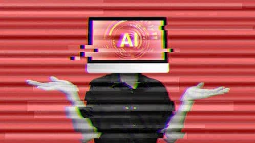 Représentation visuelle de l'intelligence artificielle confrontée à l'incertitude, symbolisant les défis de la prévision météorologique précise.