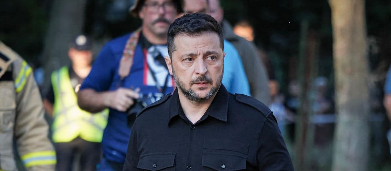 Ukrainian President Volodymyr Selenskyj in Berlin for diplomatic discussions.