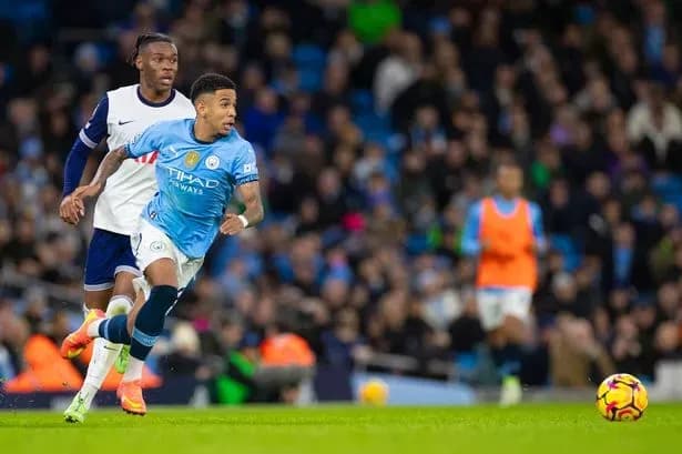 Un joueur de Tottenham en action lors d'un match de football.