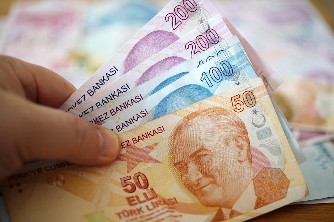 Une main tenant des billets de livre turque, symbolisant les défis financiers et la nécessité de restructuration pour l'avenir d'Özel Gıda.