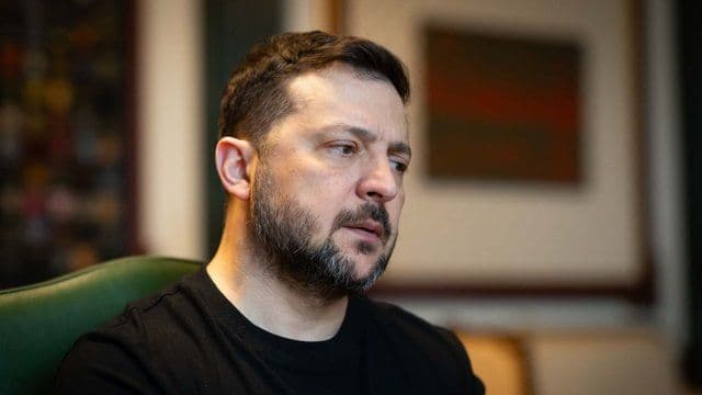 Volodymyr Zelenskyy speaking, highlighting the active political leadership involved in the integration negotiations.